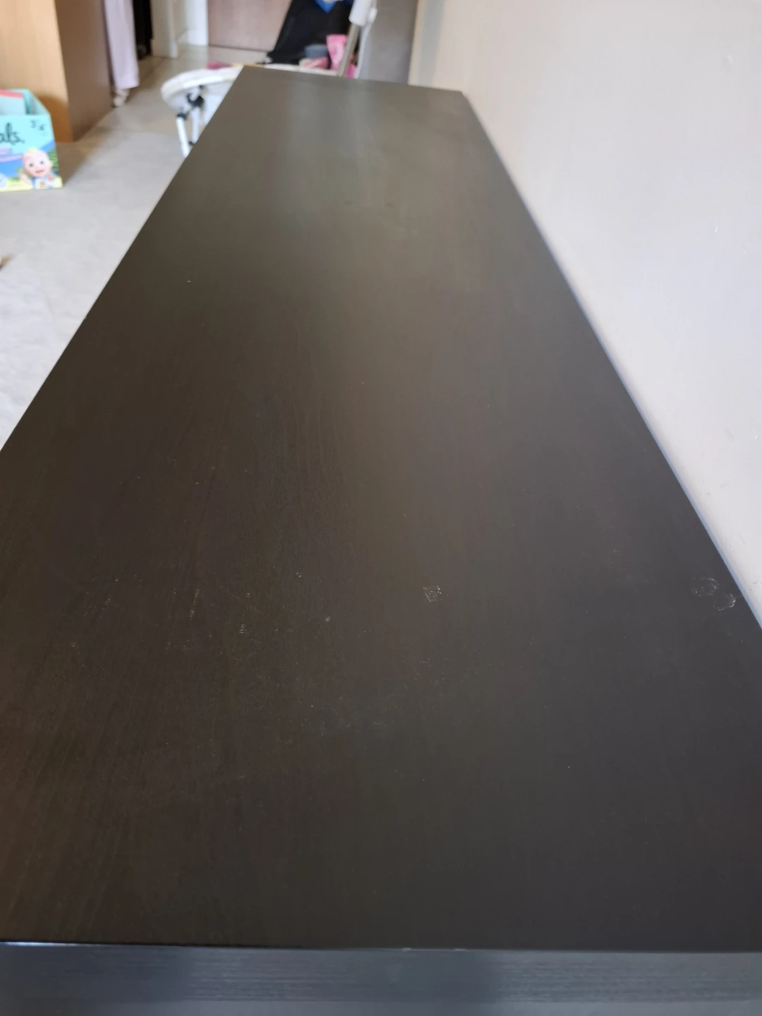 Ikea Dark Wood Console Table with Shelf - photo 4