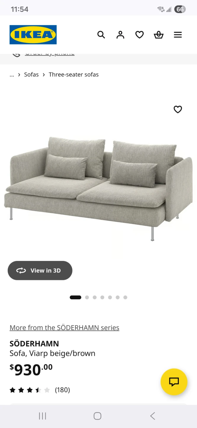 IKEA SÖDERHAMN 3-Seater Sofa - Beige/Brown - photo 3