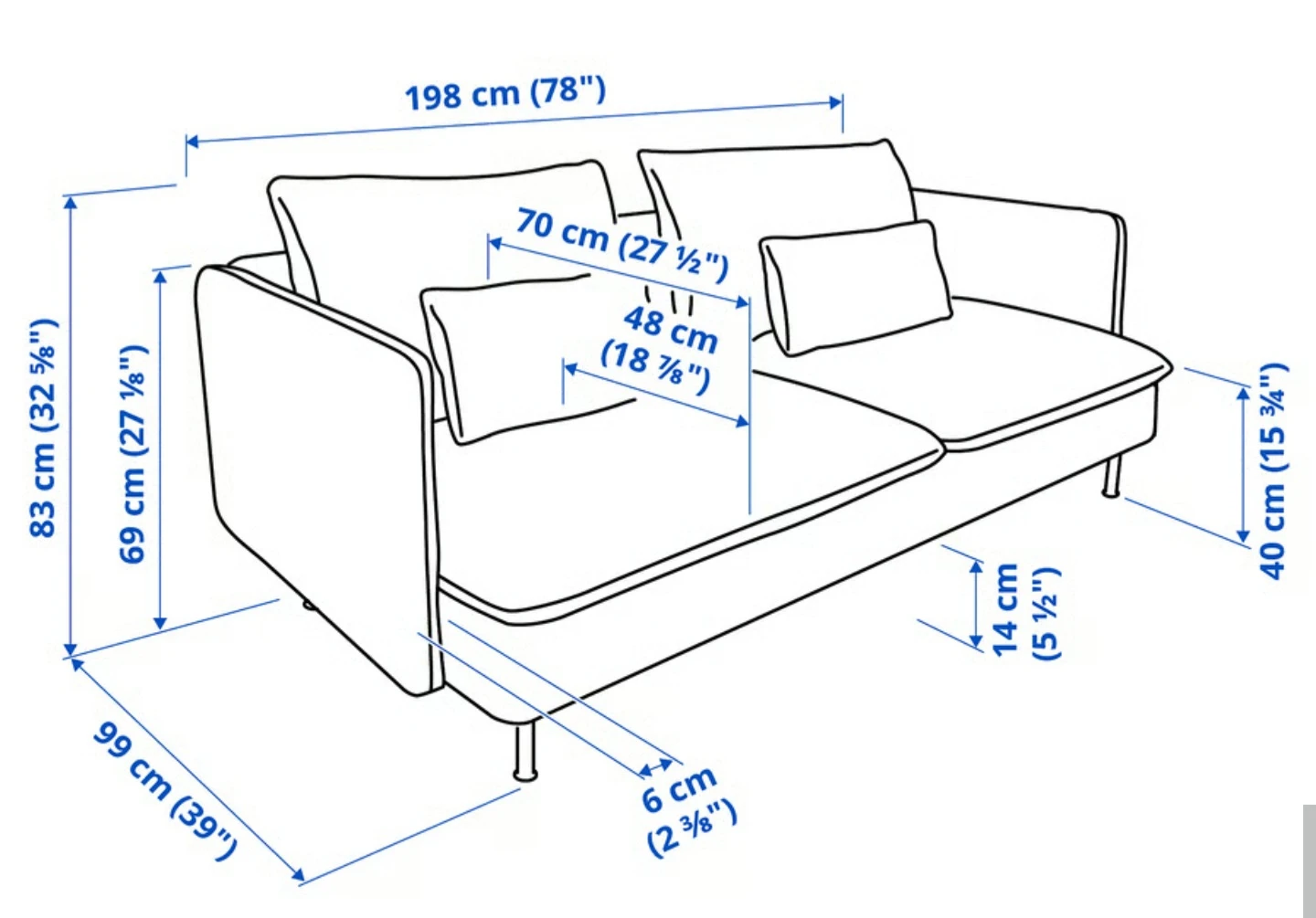 IKEA SÖDERHAMN 3-Seater Sofa - Beige/Brown - photo 4