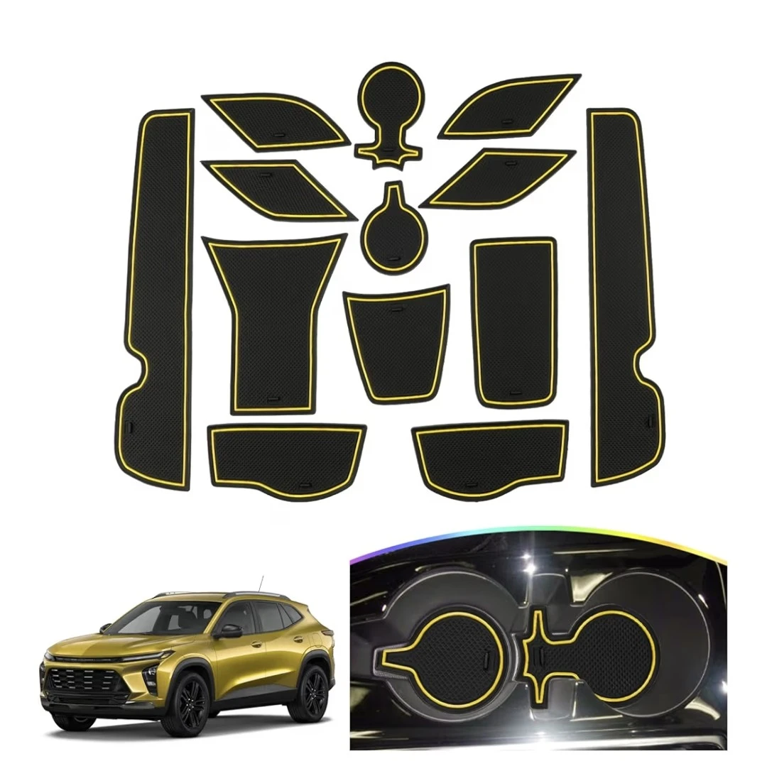 Interior Mats Set with Yellow Trim