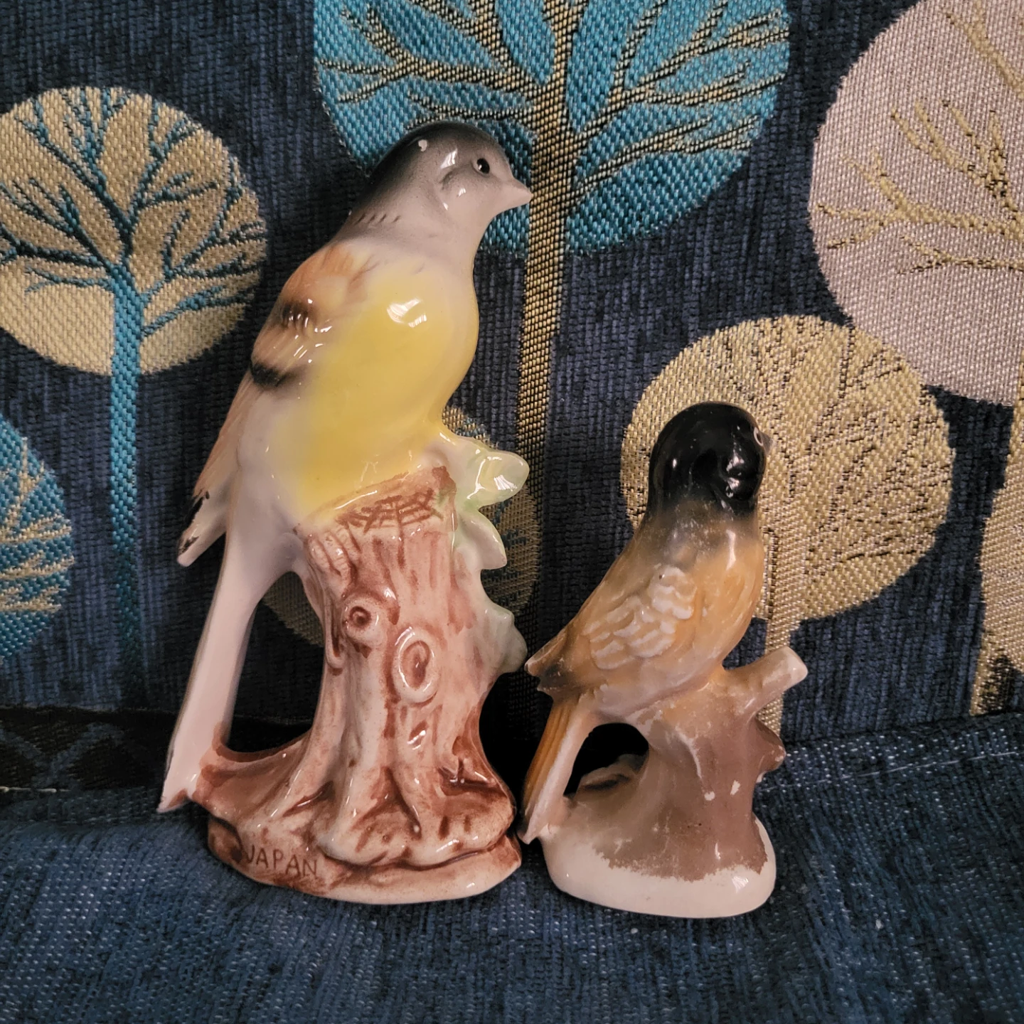 Two Ceramic Birds Figurine Set