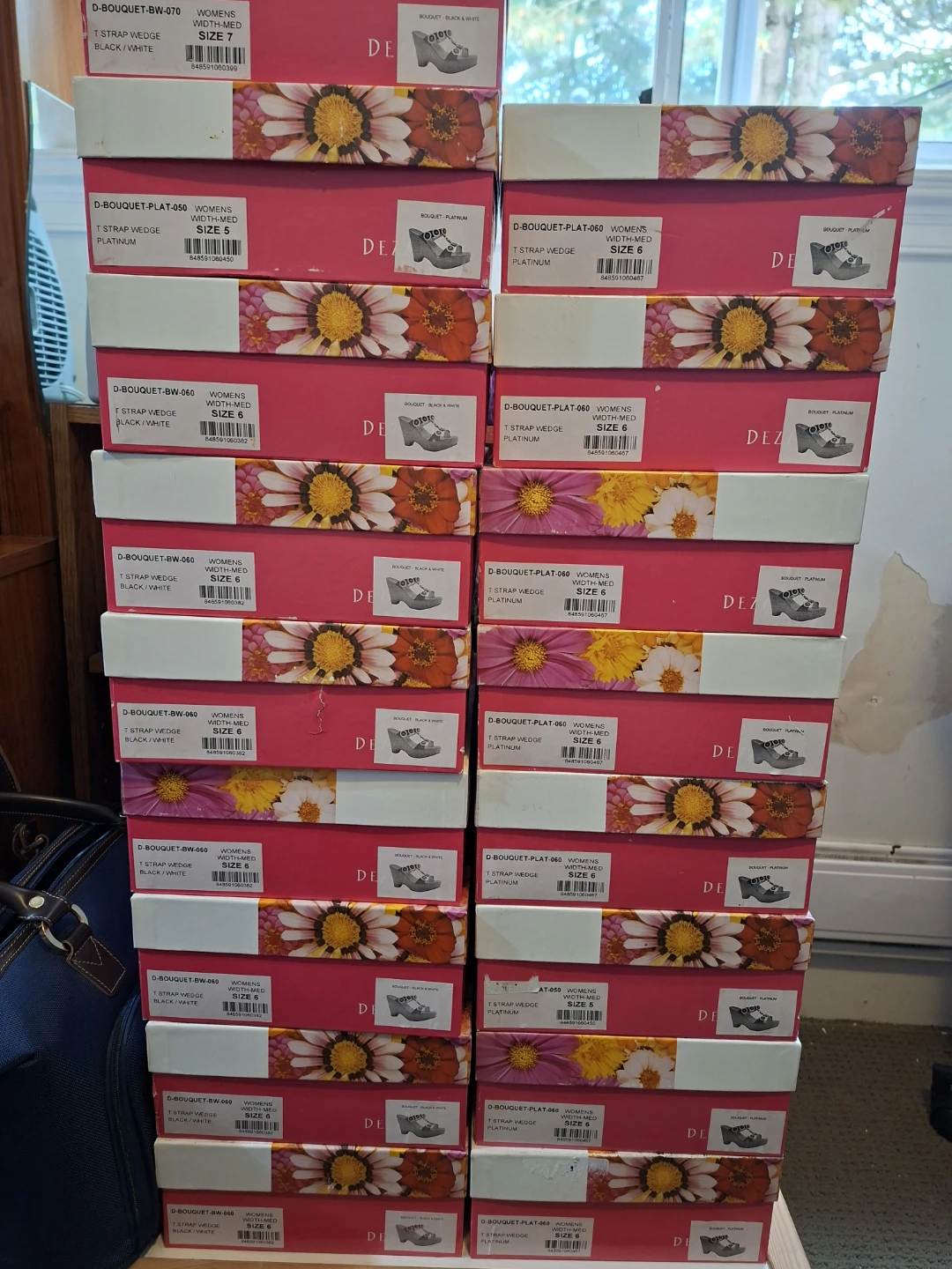Shelf lot of 17 Dezario Women's Wedge Sandals