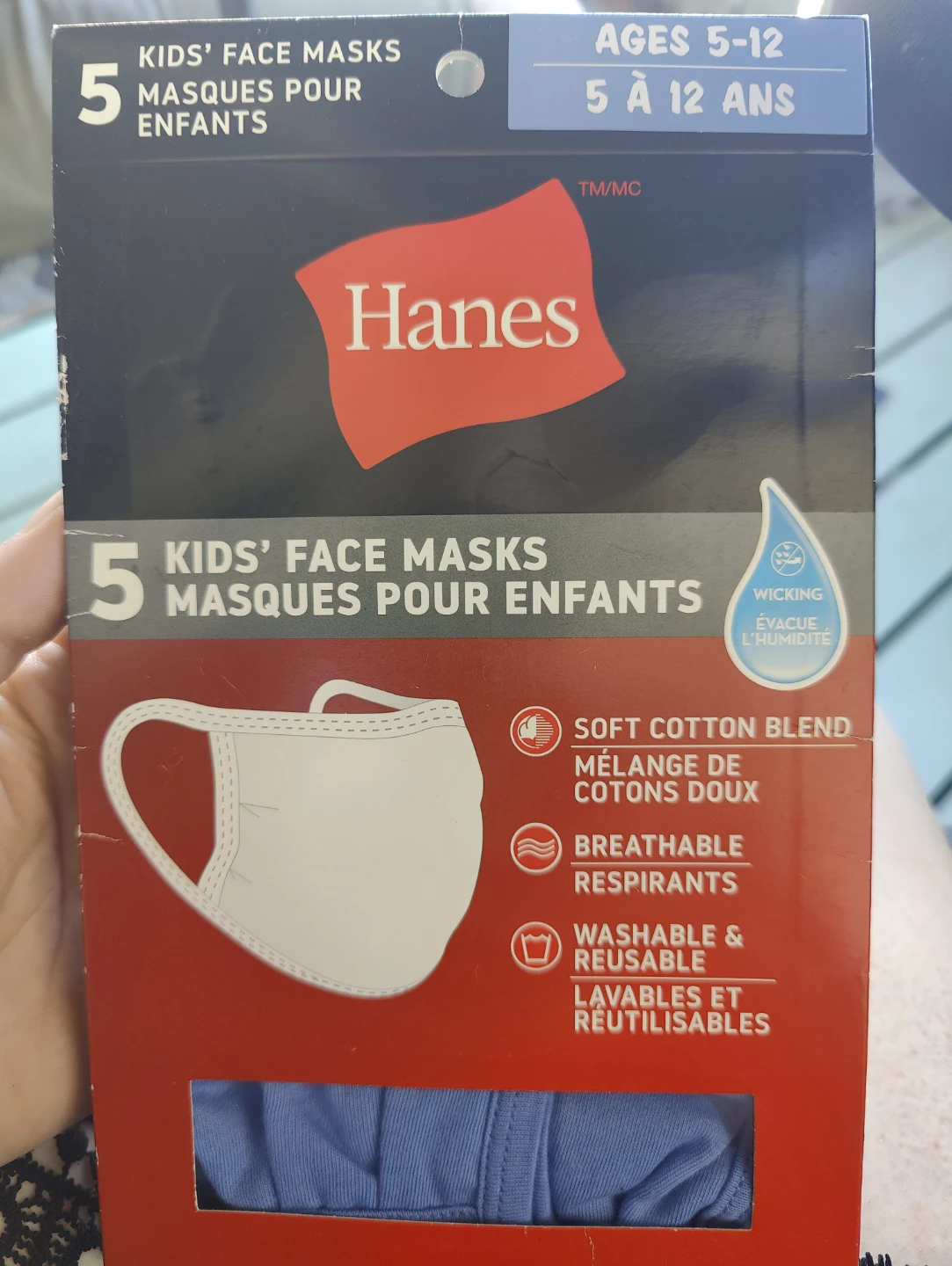 Hanes Kids' Face Masks - 5 Pack - photo 3