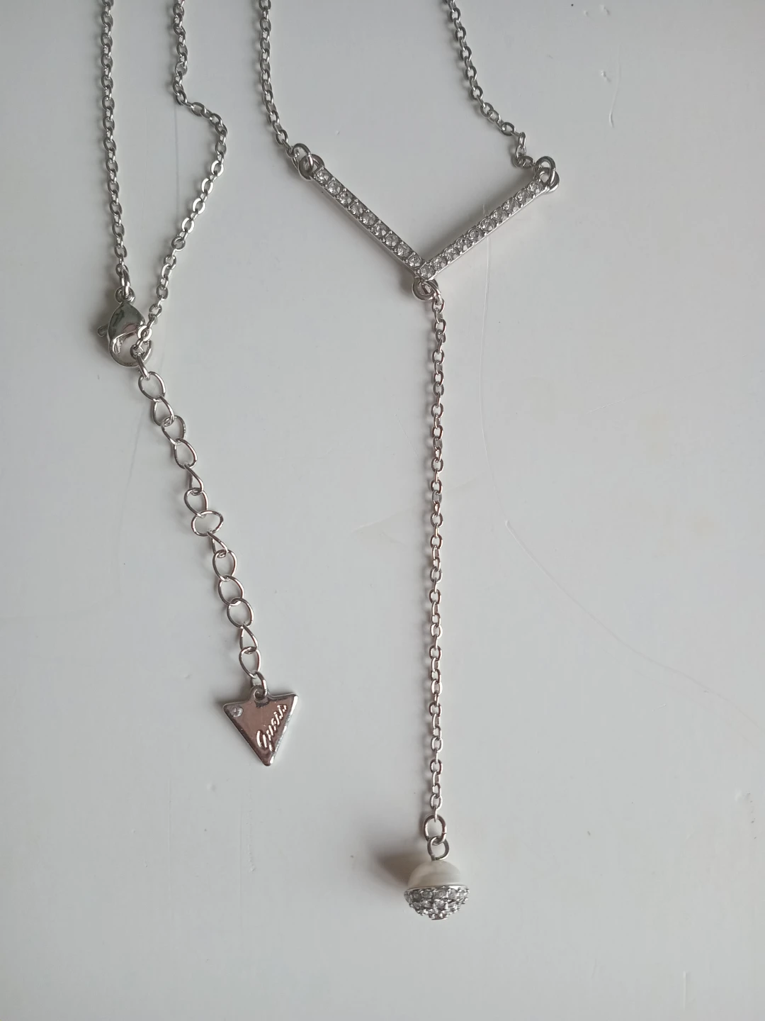 Guess Necklace with Pearl Accent
