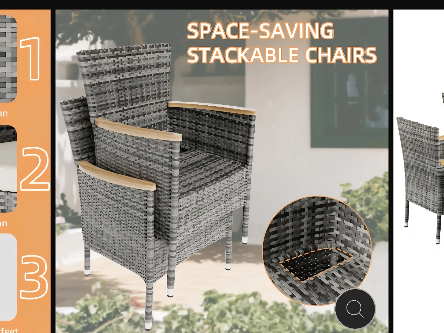 3 WALSUNNY Rattan Patio Chair - photo 2