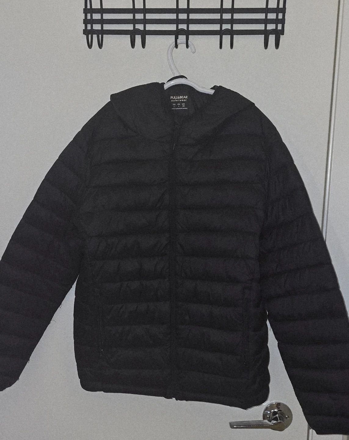 Pull & Bear Hooded Puffer Jacket - Size L