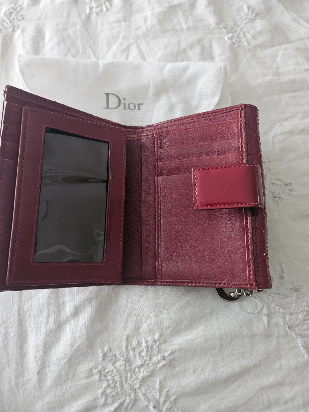 Dior Patent Leather Lady Dior Wallet - photo 3