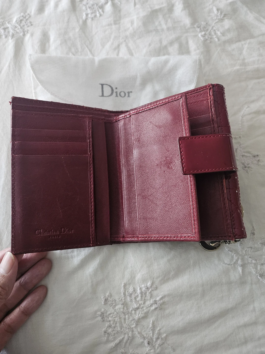 Dior Patent Leather Lady Dior Wallet - photo 4