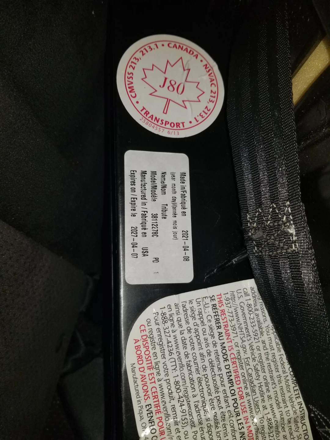 Evenflo Car Seat - photo 3