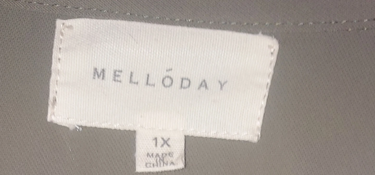 MELLODAY Olive Green Collar Shirt 1X - photo 2