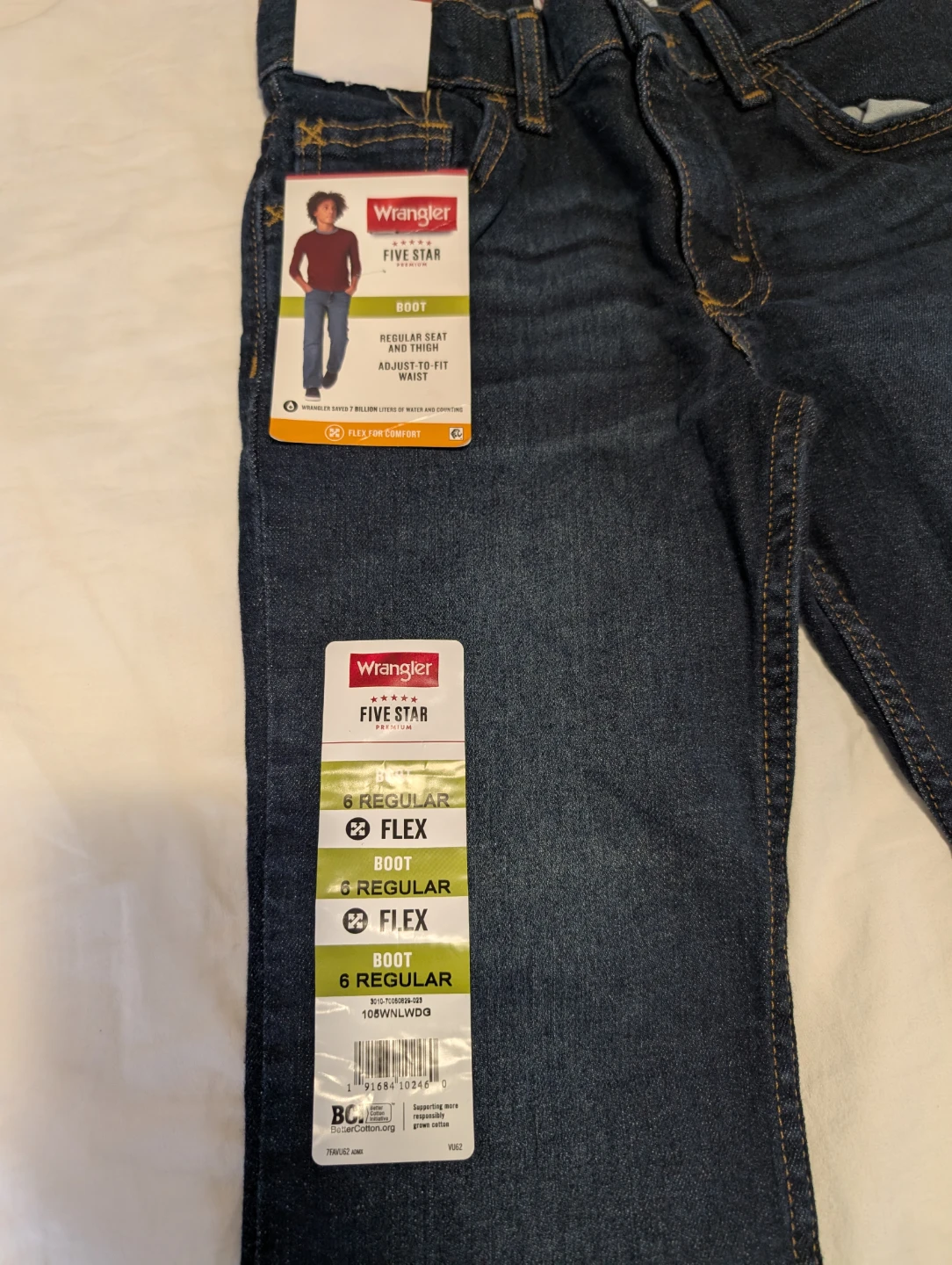 Wrangler Five Star Boot Cut Jeans - Size 6 Regular - photo 3