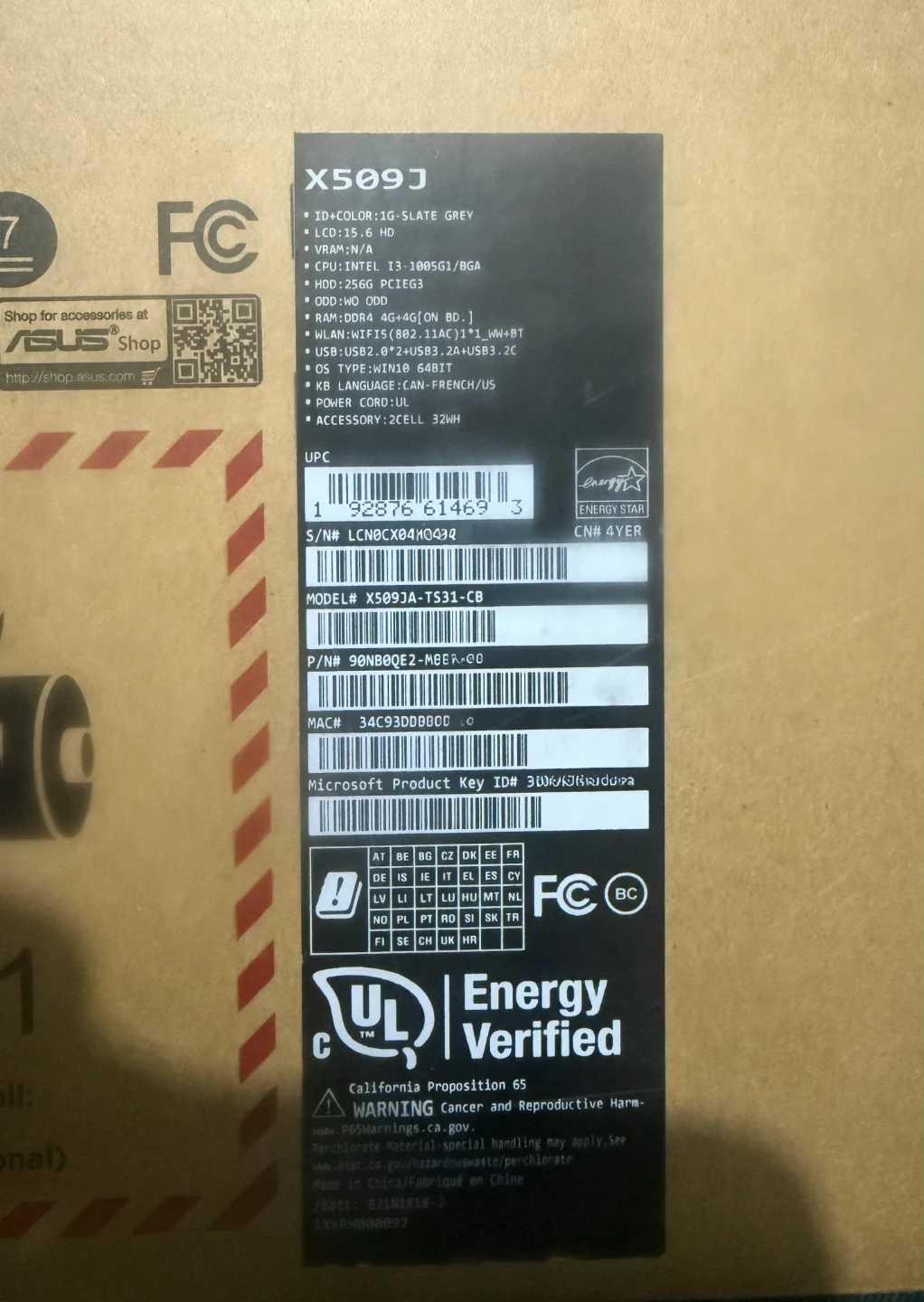 ASUS X509J Laptop - photo 2