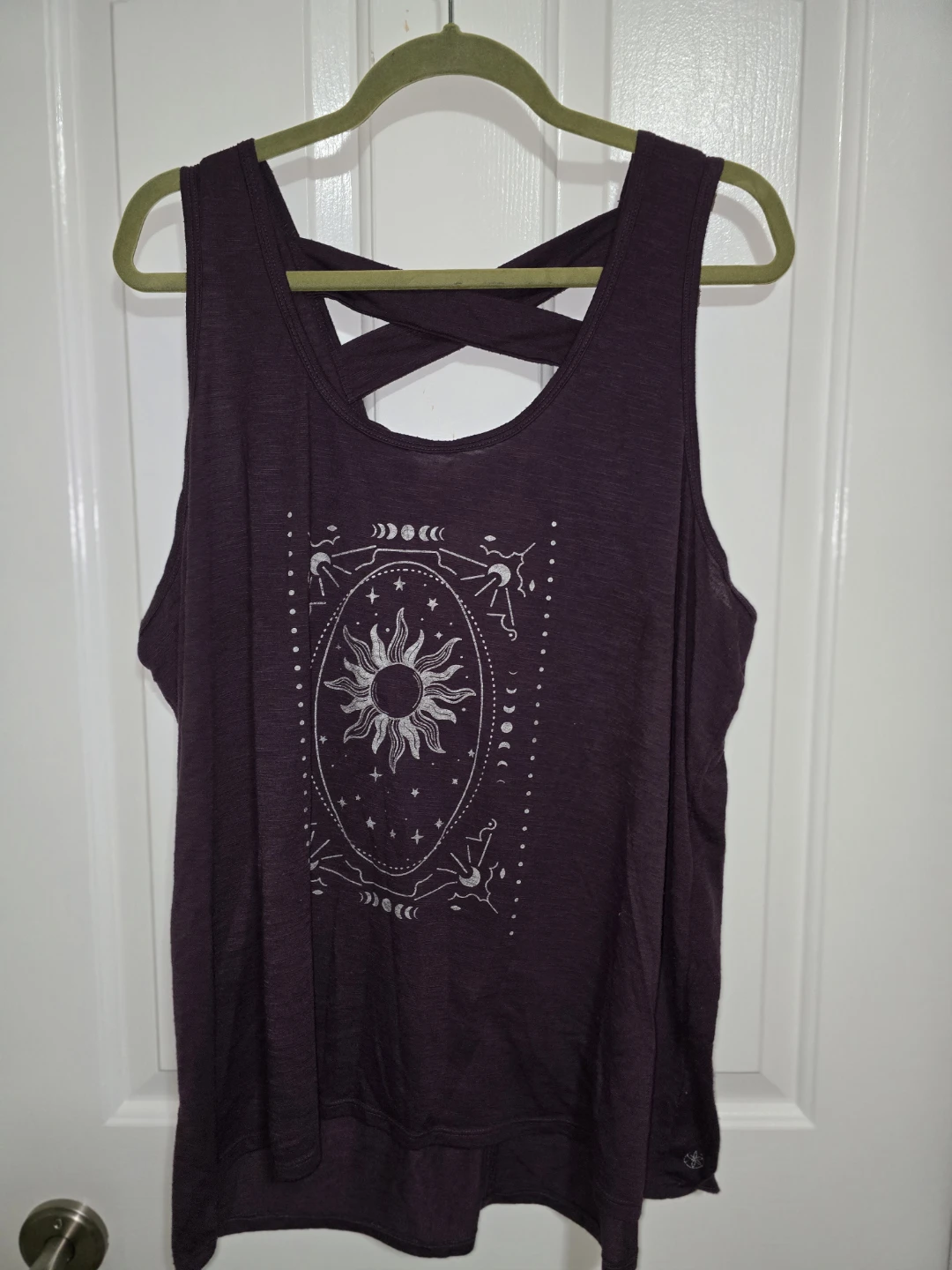 Purple Sun Celestial Print Tank Top