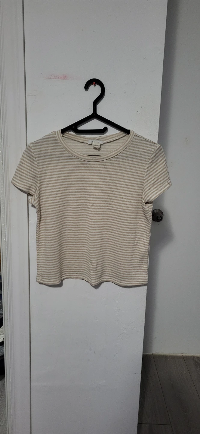 Teenbll Striped T-Shirt - Beige/Cream - Medium⚽