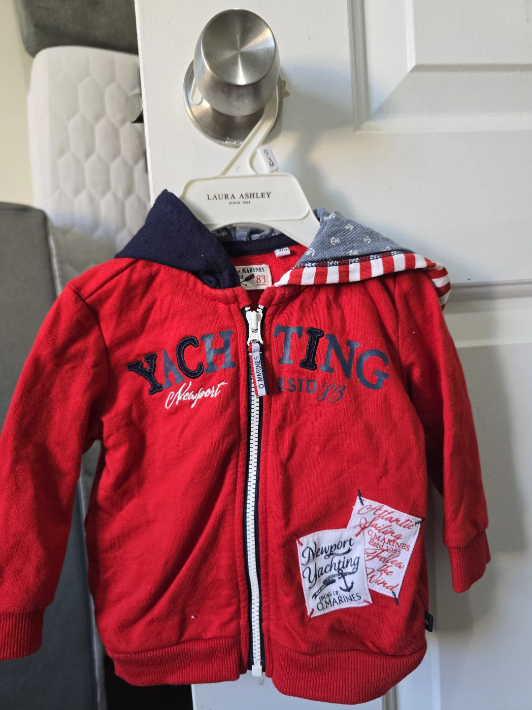 Laura Ashley Kids Red Yachting Hoodie