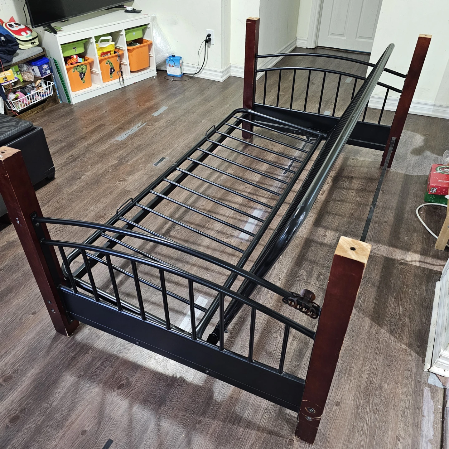 Metal and Wood Futon Frame (bed/couch) - photo 2
