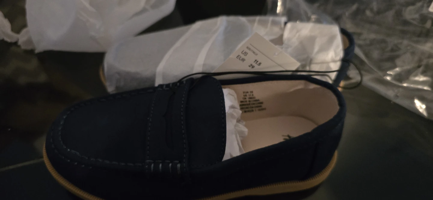 H&M Kids Navy Blue Loafers Size 11.5 - photo 3