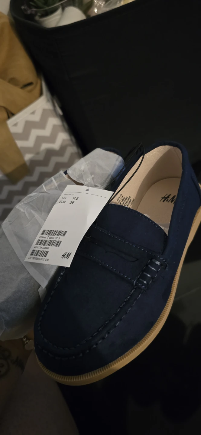H&M Kids Navy Blue Loafers Size 11.5 - photo 4