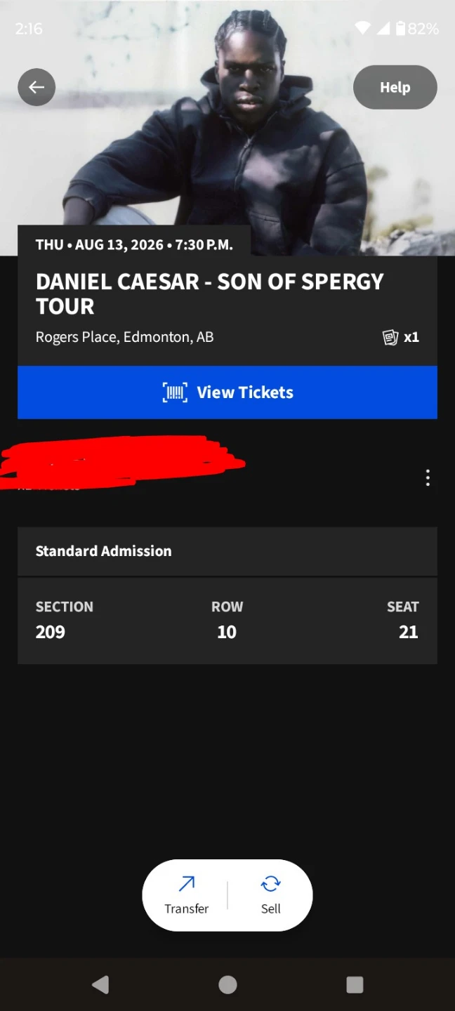 Daniel Caesar - Son of Spergy Tour Ticket