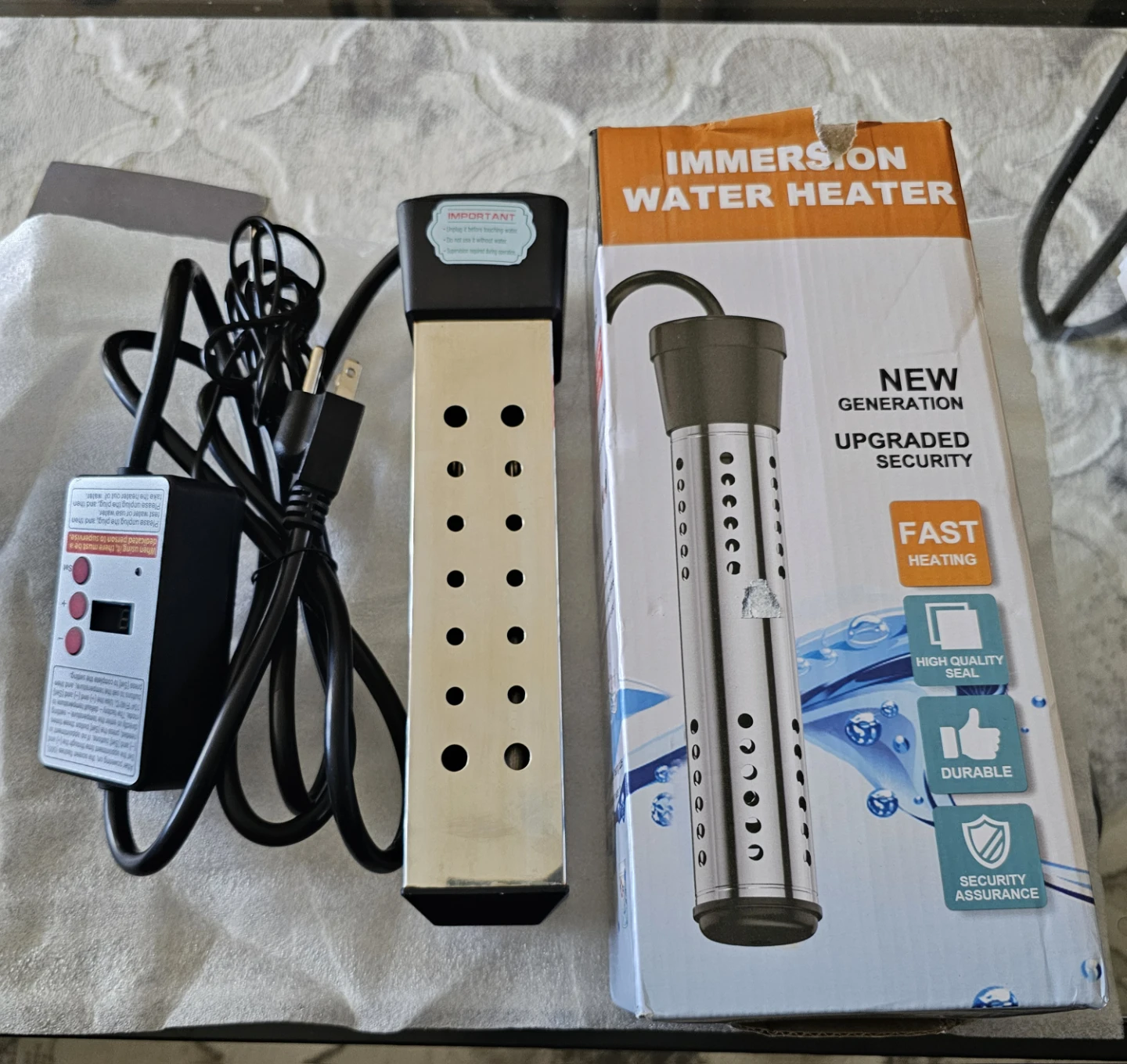 New Immersion Water Heater 2000 Watts