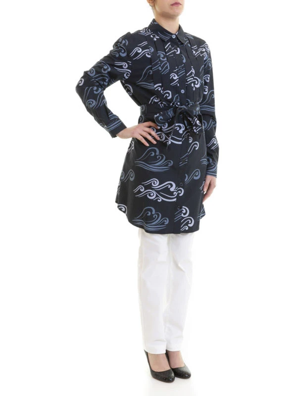 Emporio Armani Printed Cotton Long Shirt (no belt)