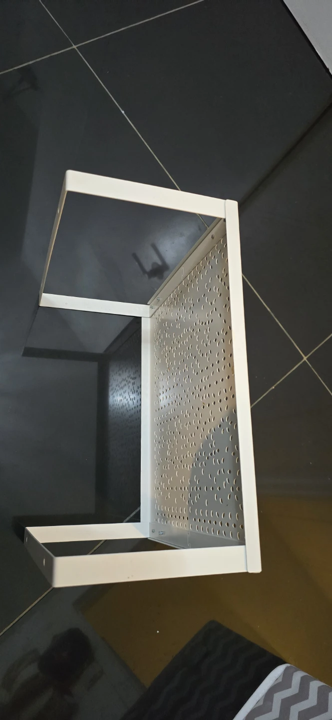 Ikea White Metal Shelf Unit - photo 2