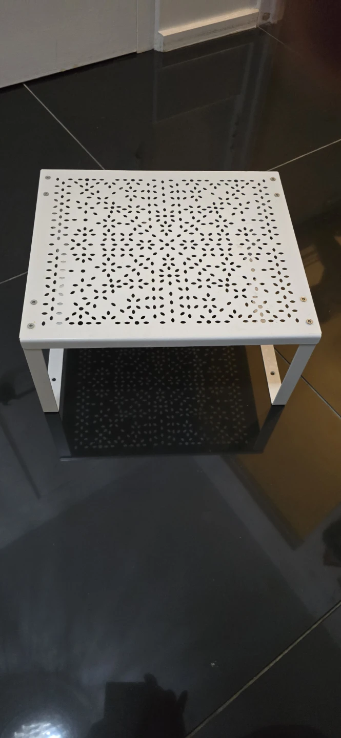 Ikea White Metal Shelf Unit - photo 3