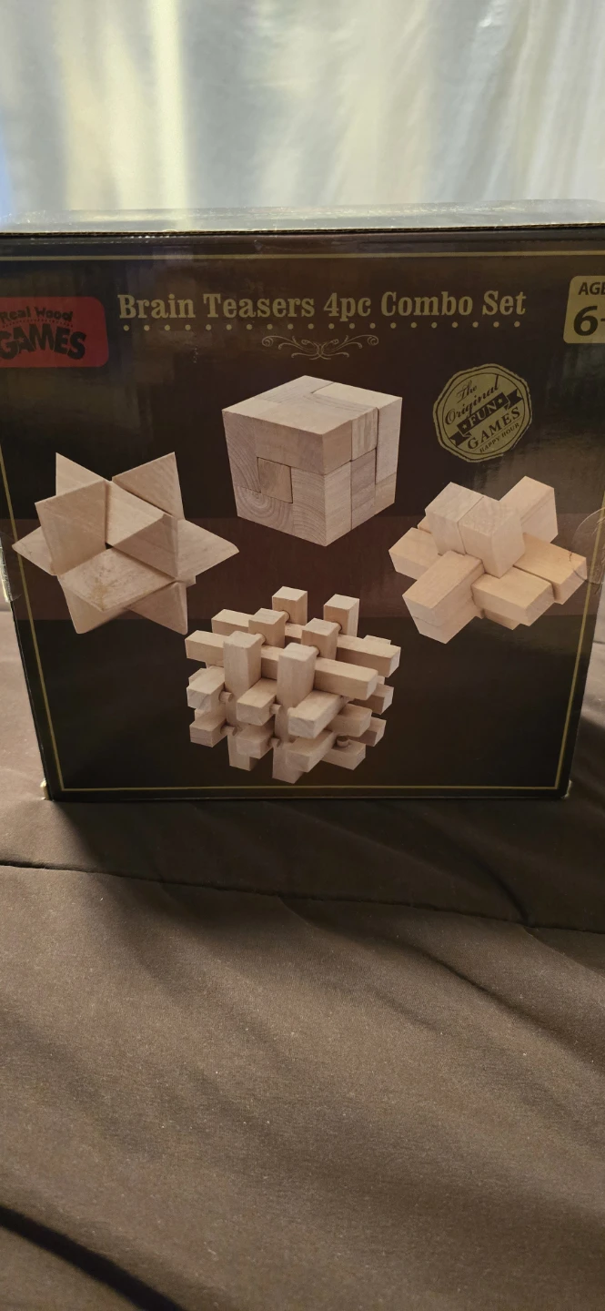 Next Wood Games Brain Teasers 4pc Combo Set