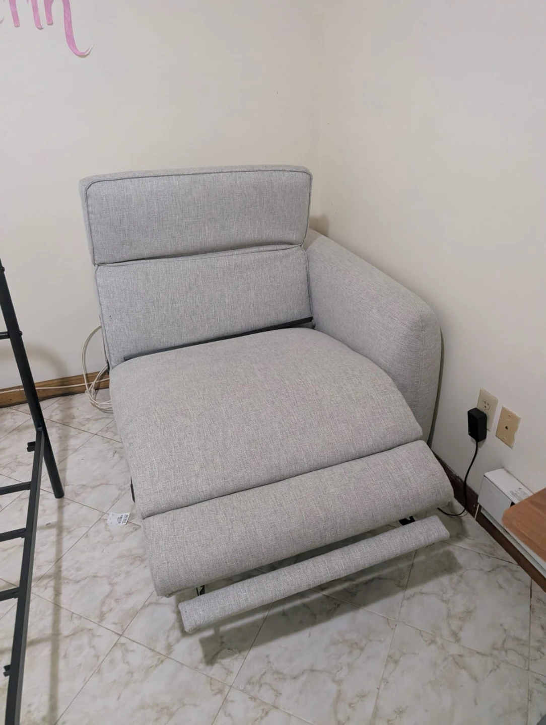 Grey electric reclining Sectional Sofa Chair - photo 2