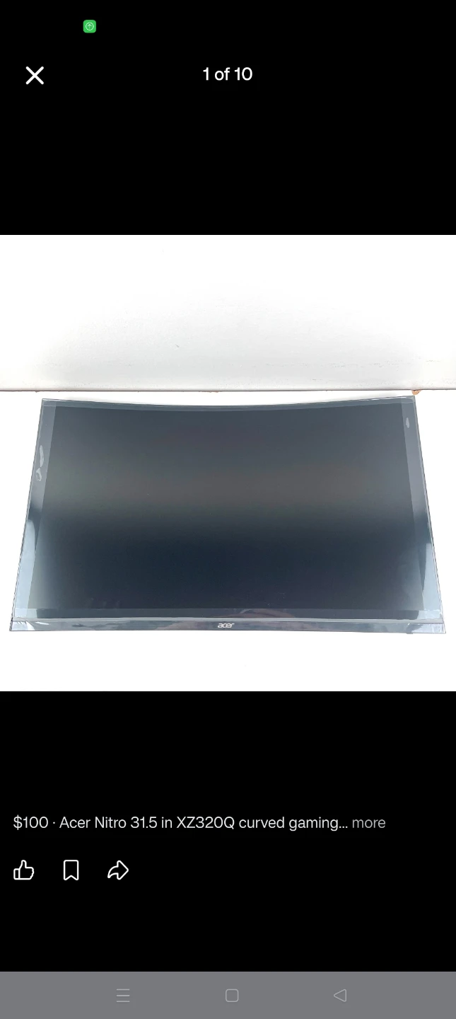 Acer Nitro XZ320Q 31.5" Curved Gaming Monitor 180Hz – Like New - photo 3