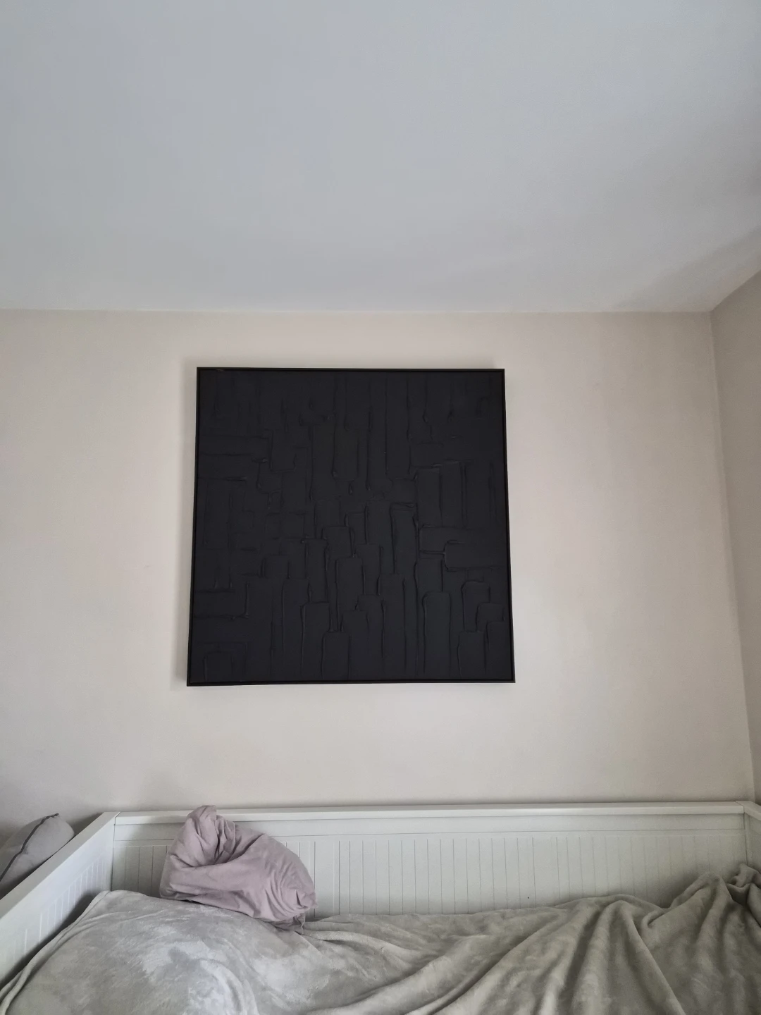 Textured Black Square Wall Art