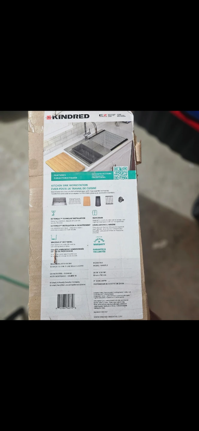 NEW Kindred 31-inch Single Bowl Kitchen Workstation Sink - photo 3
