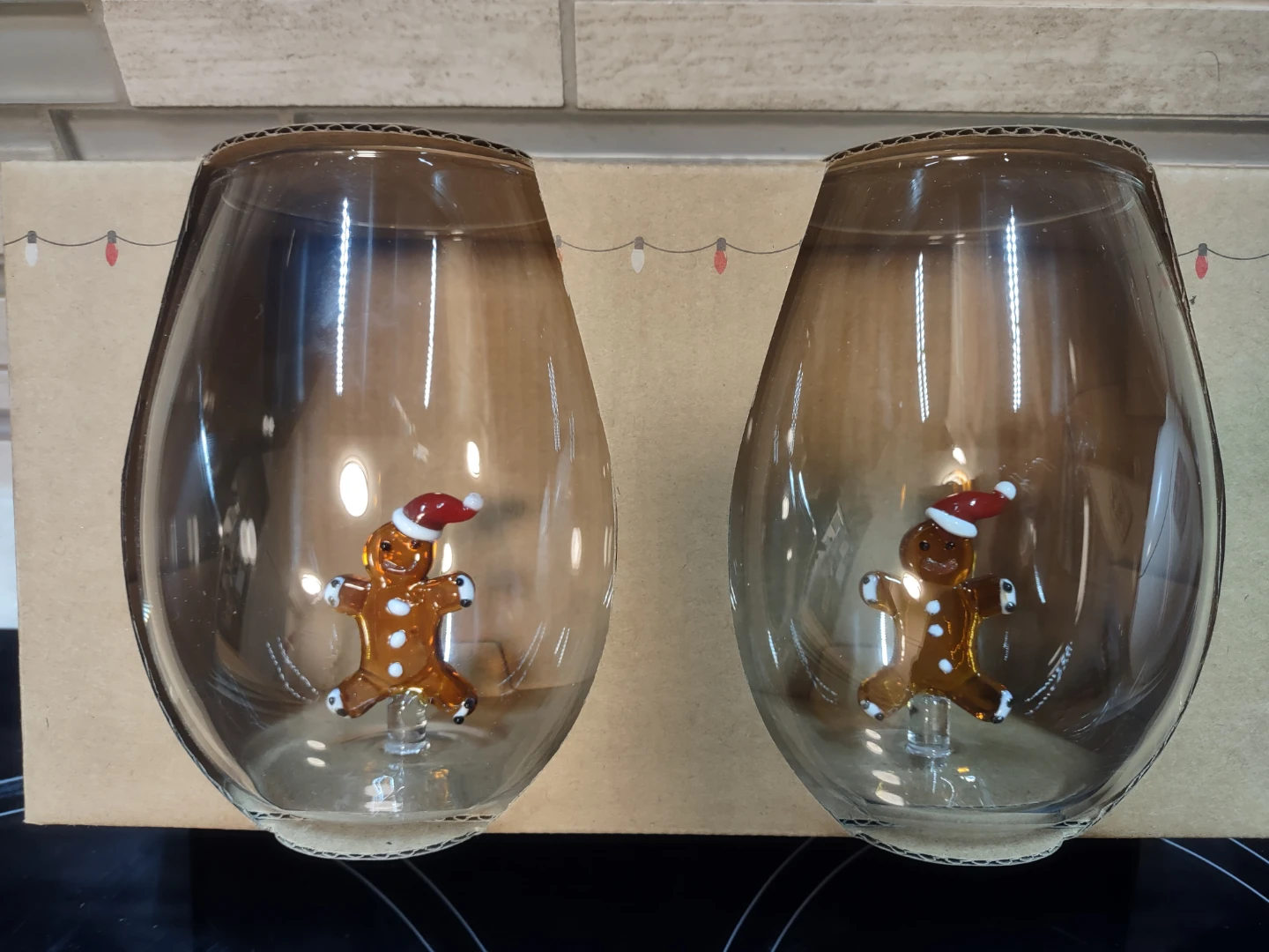 Gingerbread Man Stemless Wine Glasses - photo 3