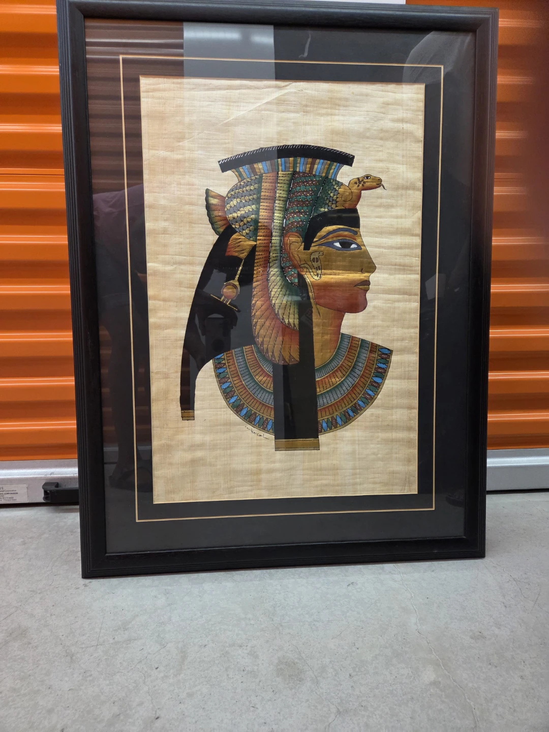 Framed Egyptian Papyrus Art Painting