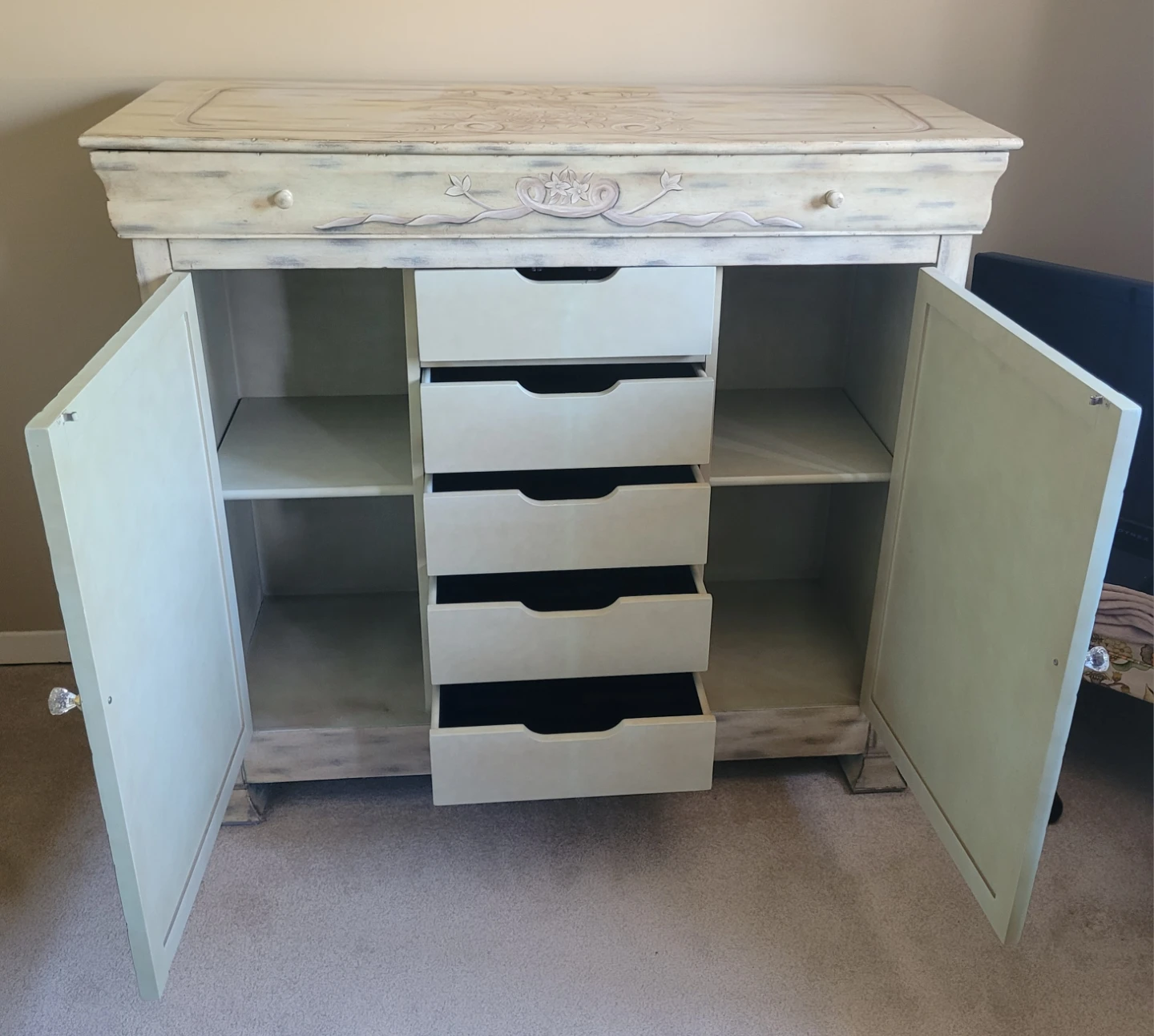 Antique Style Cabinet with Drawers - photo 3