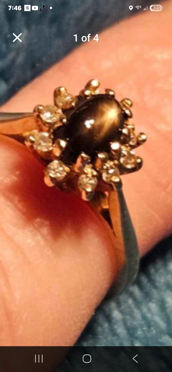 Black star sapphire /diamonds