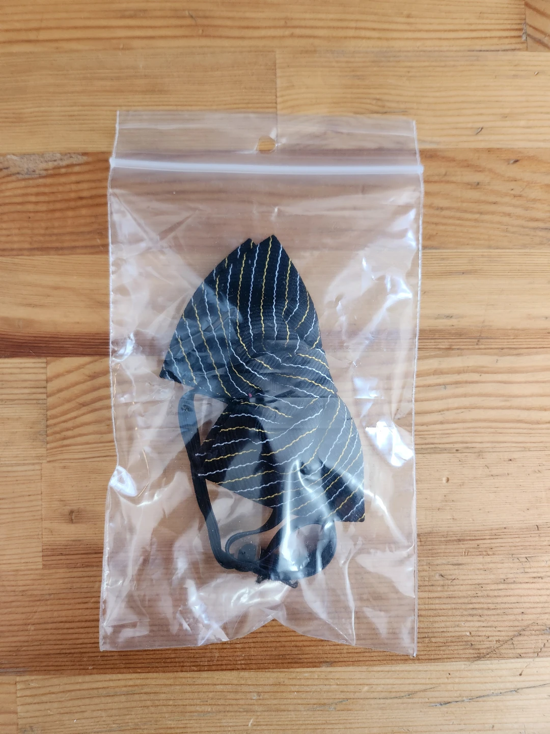 Kids Adjustable clip-on Black Striped Bow Tie - photo 4