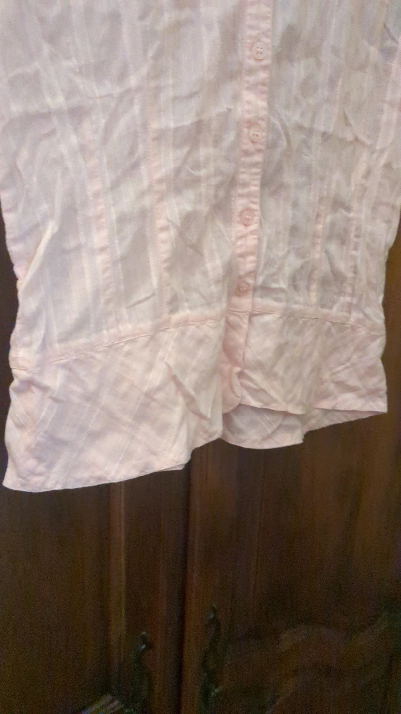 H&M Women's Pink Button-Up Blouse Size US 10 - photo 4
