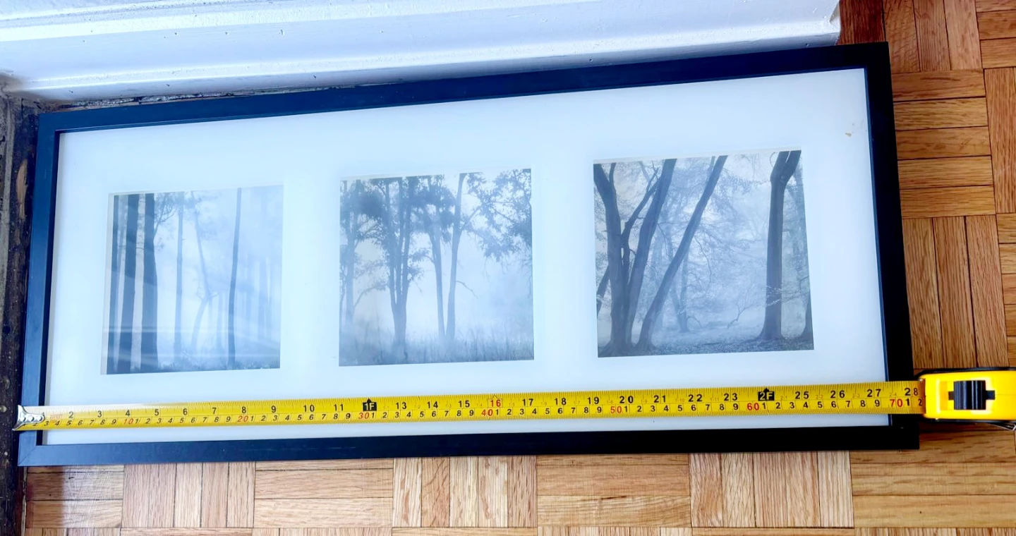 Framed Triptych Art Print - Misty Forest - photo 2