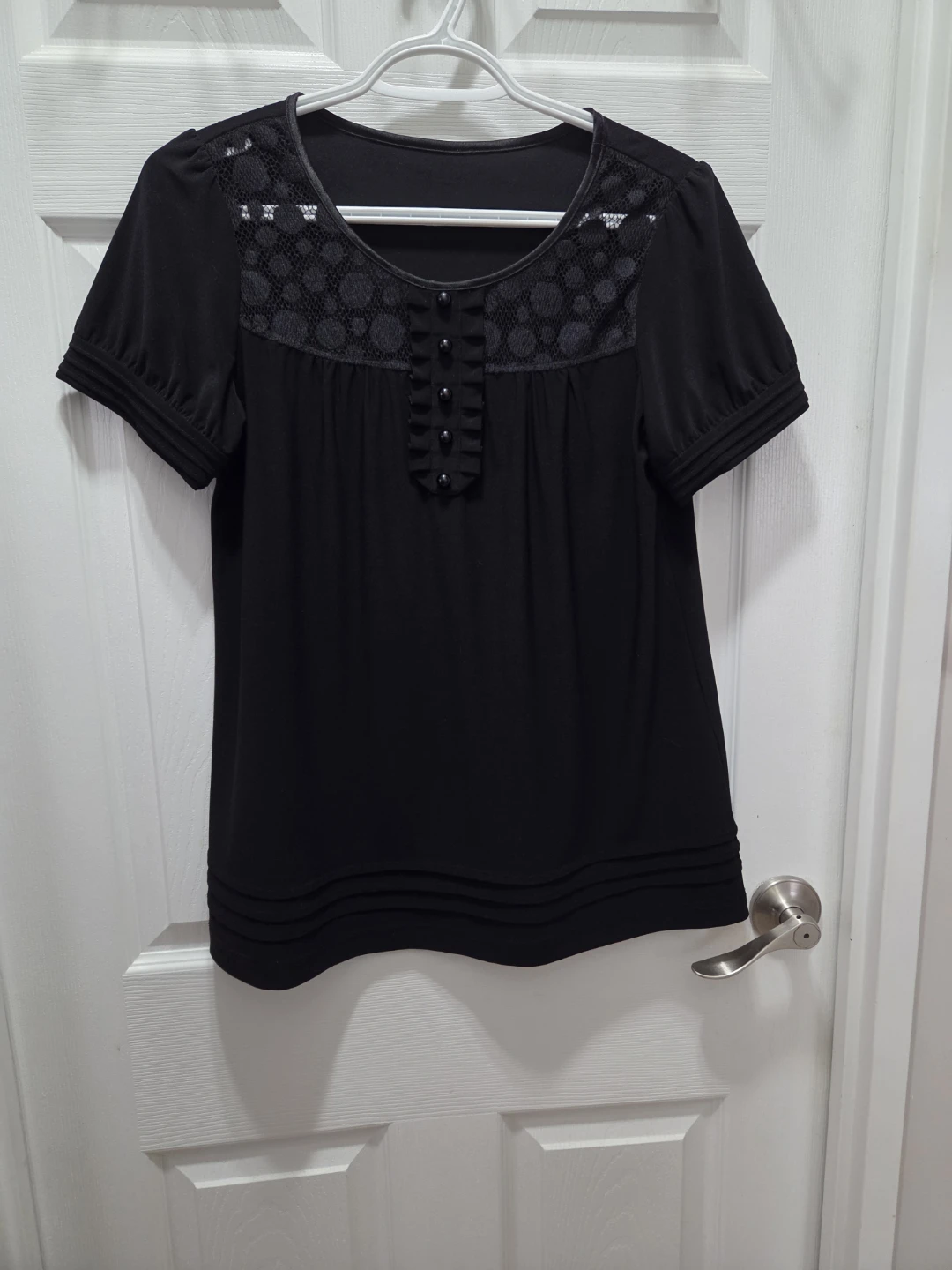 Black Lace Detail Top - photo 3