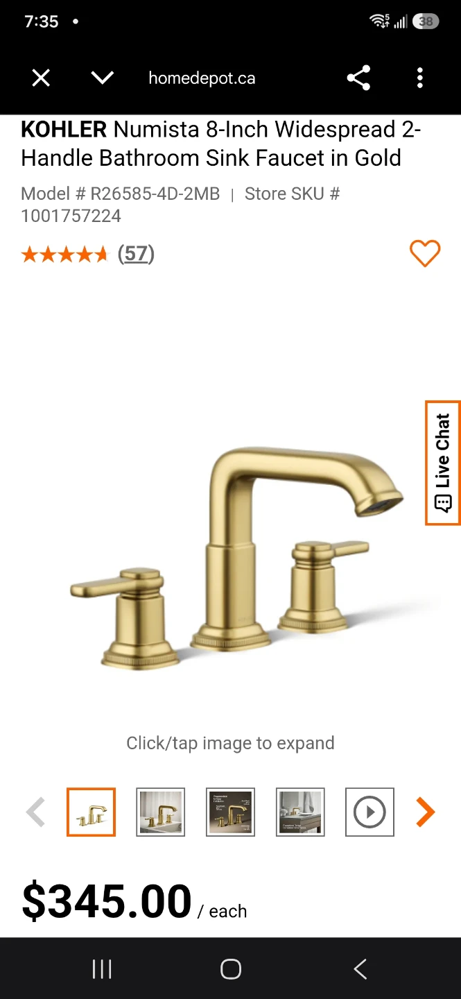 Kohler Numista 8-Inch Widespread Bathroom Faucet