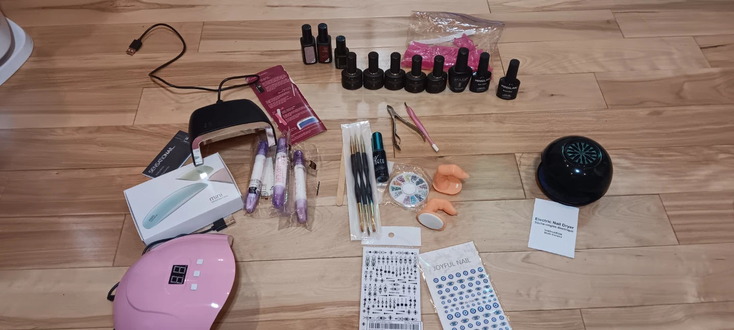 Nail Gel Polish Kit with UV Lamps and Accessories - photo 2