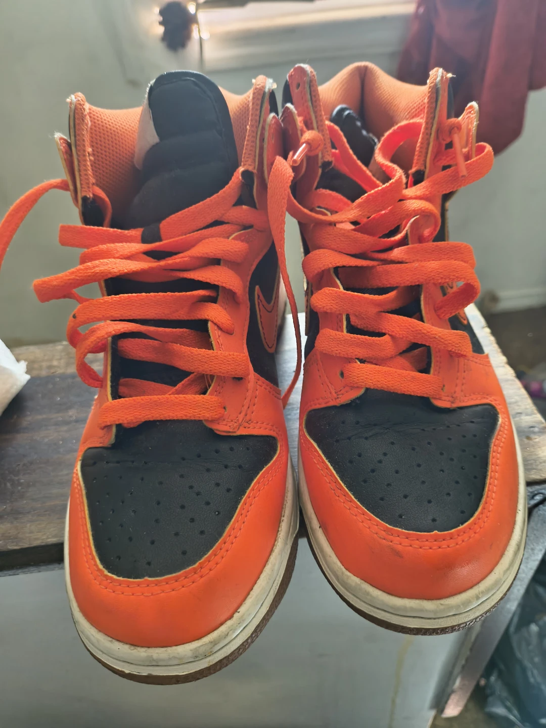 Nike Dunk High Orange Black Sneakers - photo 3
