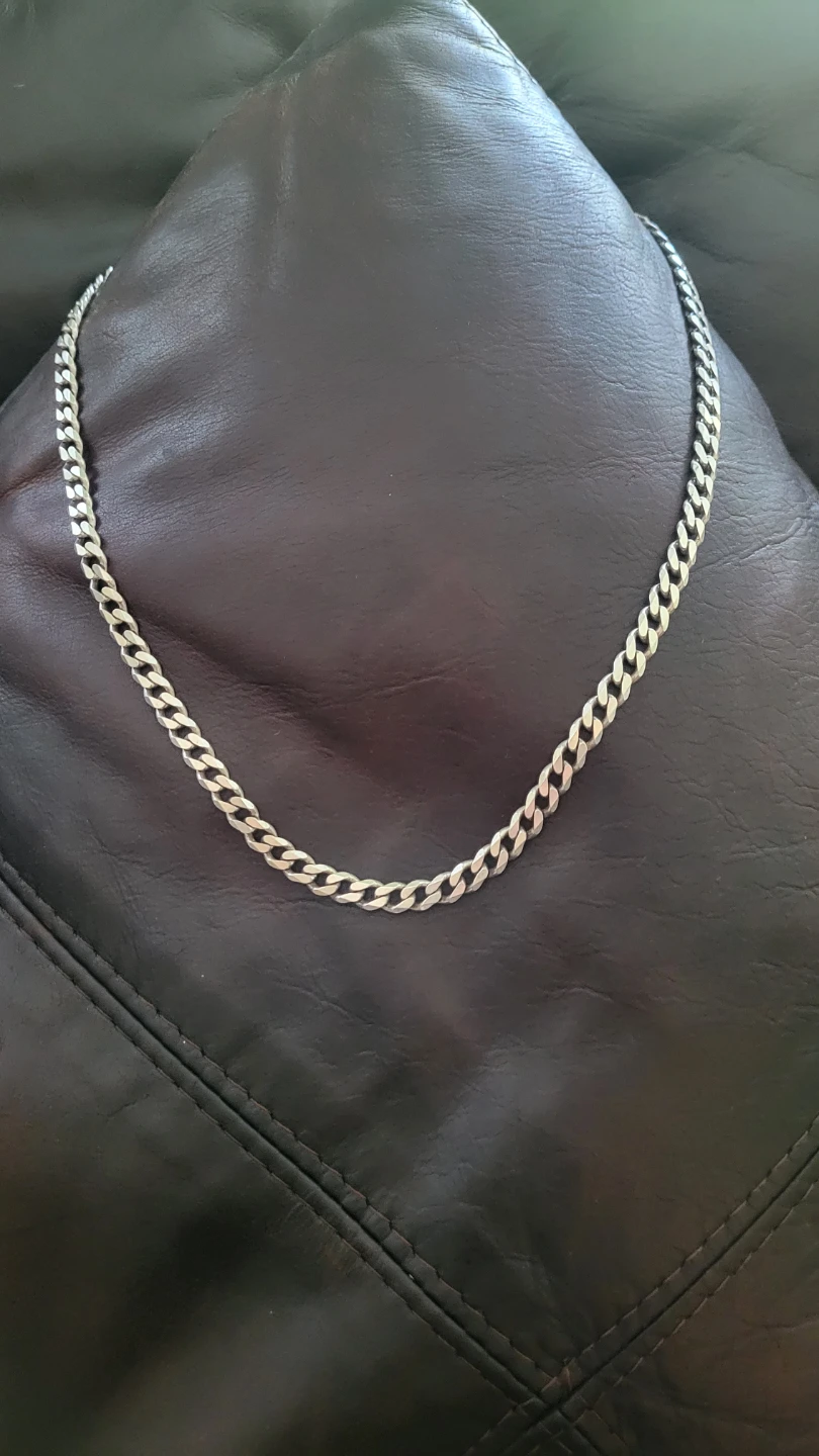 23" Solid Sterling Silver Curb Link Chain (39.7 grams)