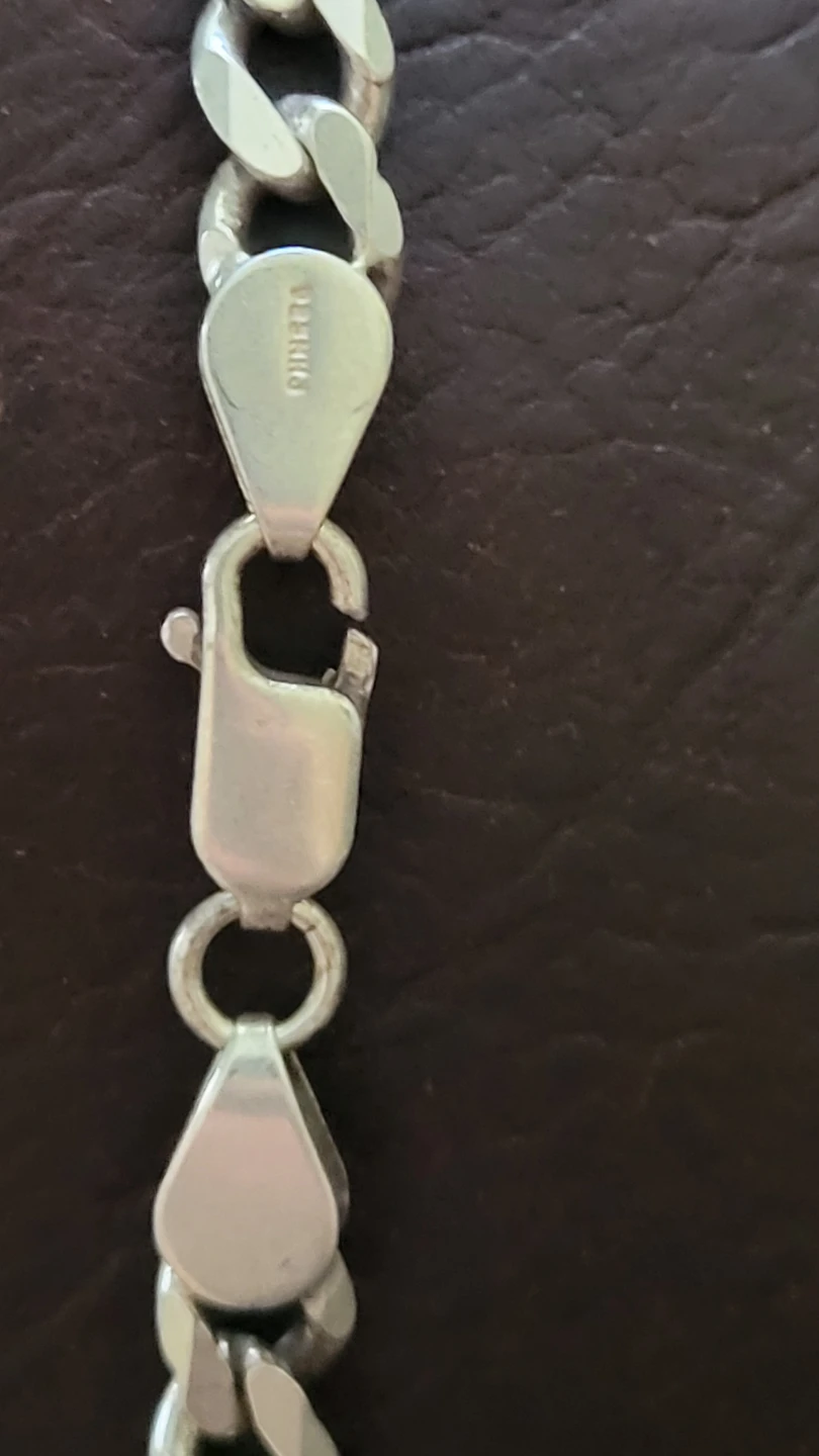 23" Solid Sterling Silver Curb Link Chain (39.7 grams) - photo 2