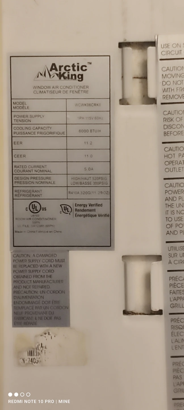 Arctic King Window Air Conditioner WCWK08CRK0