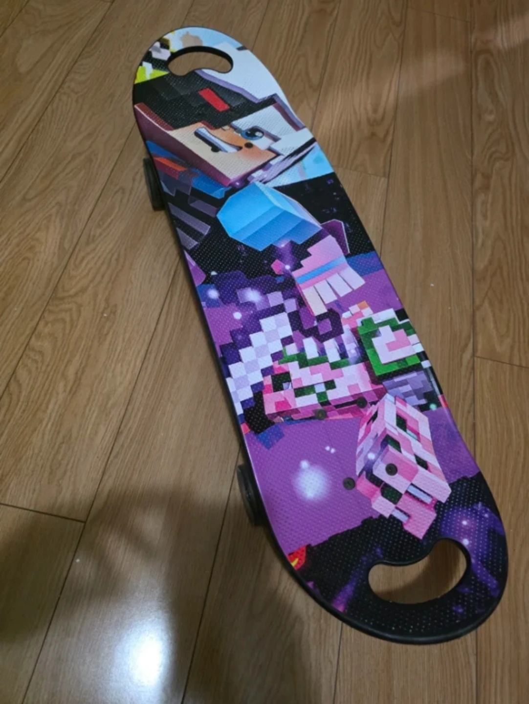 Minecraft themed skateboard