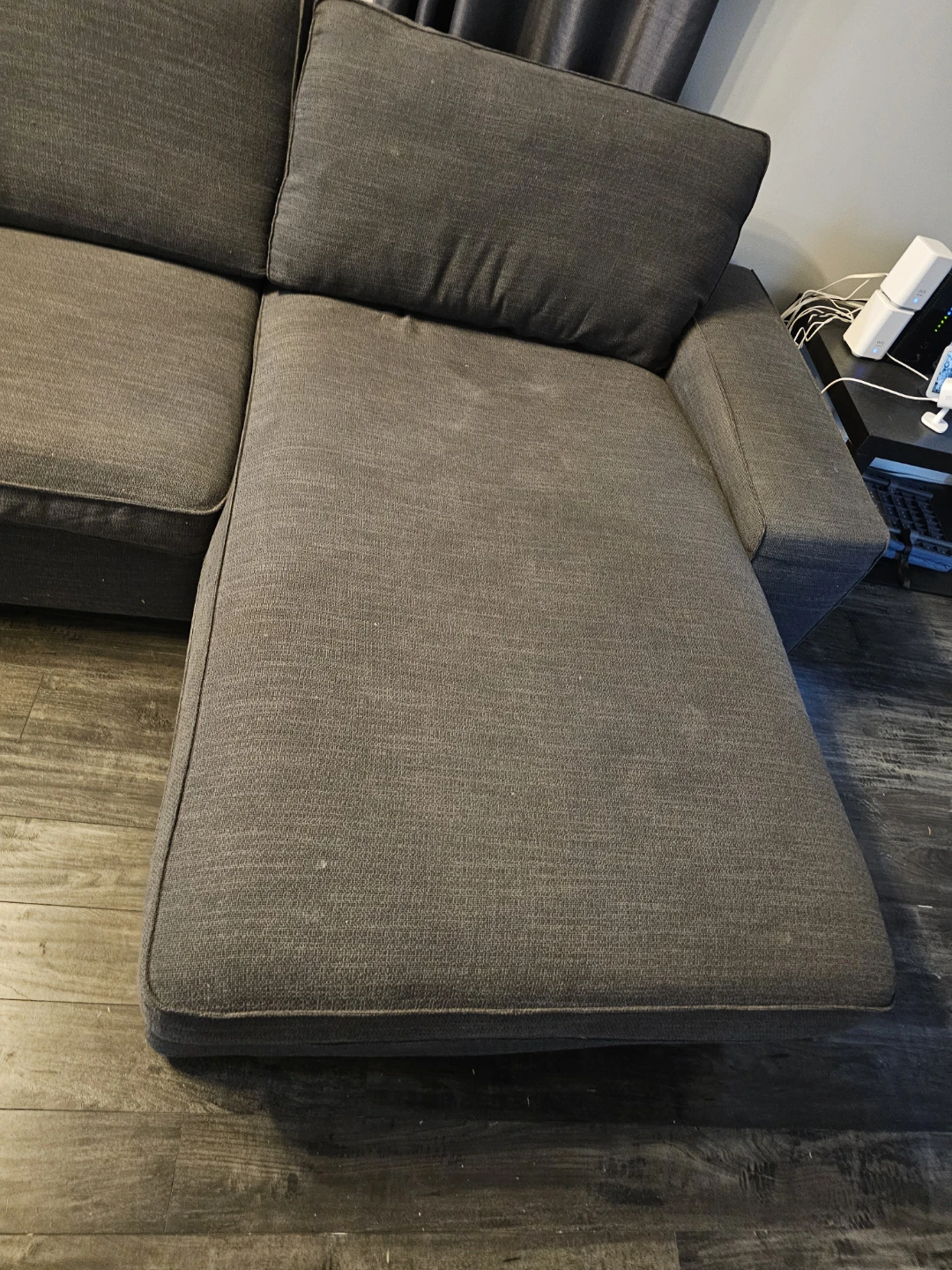 IKEA KIVIK Sectional Sofa (Loveseat + Chaise) - Dark Grey - photo 3