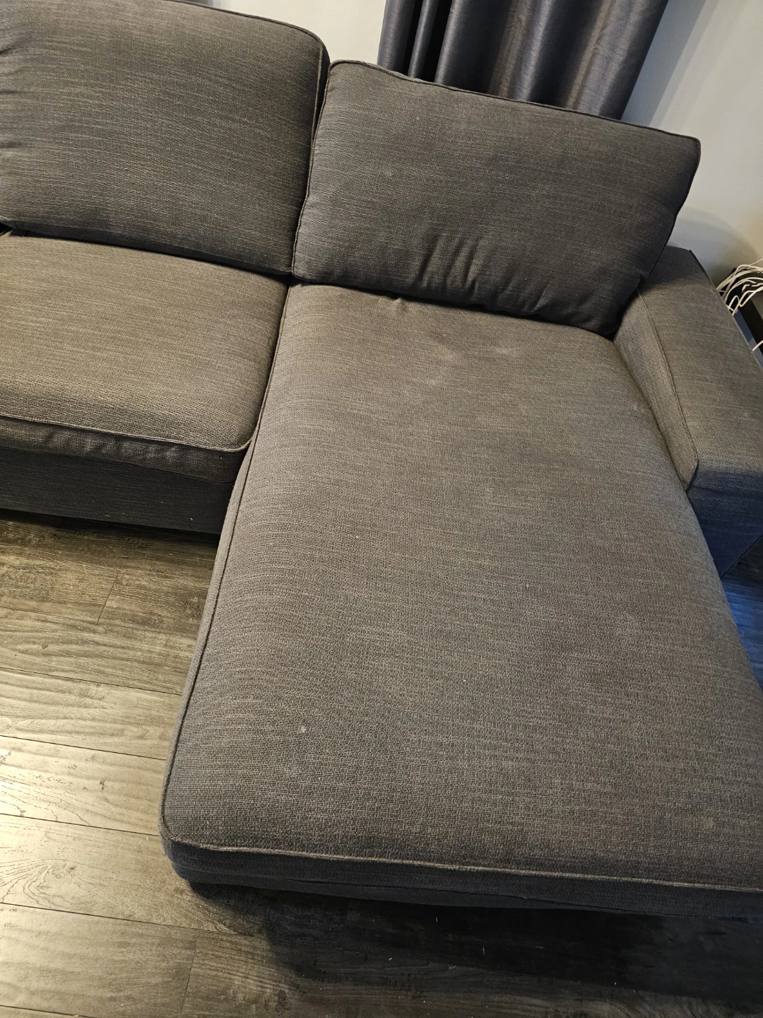 IKEA KIVIK Sectional Sofa (Loveseat + Chaise) - Dark Grey - photo 5
