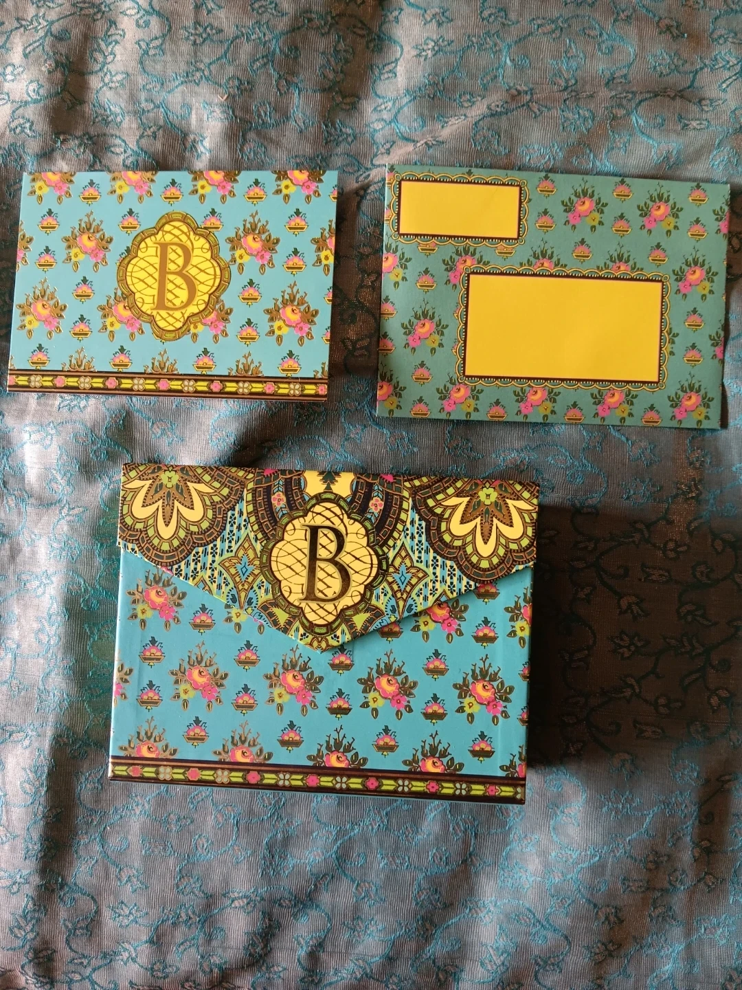 Decorative Box with matching paper and Envelopes
